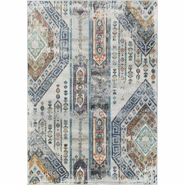 Mayberry Rug 5 ft. 3 in. x 7 ft. 3 in. Barcelona Mayan Area Rug, Ivory BC9782 5X8